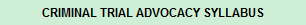 COURSE SYLLABUS